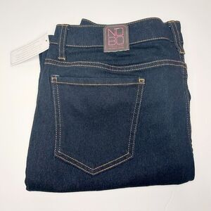 "Blue Black" NO BO Junior size 17 (4) Button Close Denim Jeans